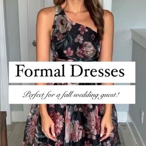 LULUS Floral Black Maxi Dress